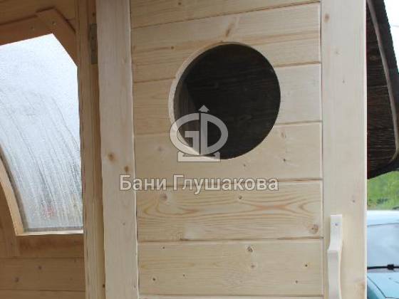 Дверь для бани с круглым окном от Дмитрия Глушакова