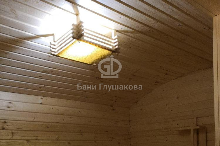 Потолочный светильник «Жёлтый квадрат» в баню